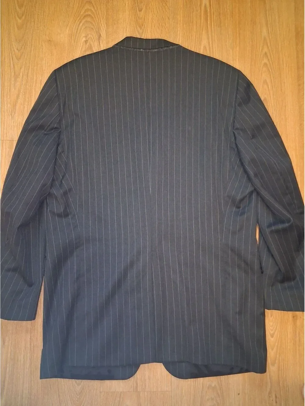 Jack Victor 2 Piece Suit Mens 48XL 38x32 Gray Striped Wool
